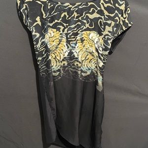 ❌SOLD❌ Blouse or short dress Tiger batik style print